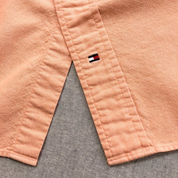 Tommy Hilfiger Peach Oxford Shirt 16.5 34/35 L - Picture 5 of 8